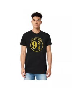 Мужская футболка 9 3/4 с коротким рукавом для взрослых Harry Potter, черный