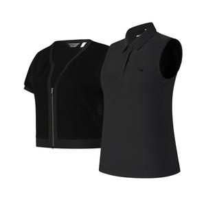 FILA Коллекция AthleticsGolf вязаный топ для женщин Pitch Black