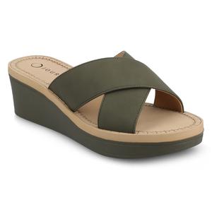 Платформенные сандалии на танкетке Biara Journee, olive