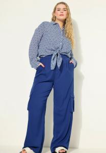 Брюки карго HIGH WAIST WIDE LEGS TEILELASTISCHER BUND Studio Untold, темно-синий