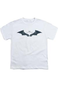 Футболка с механическим логотипом Batman для детей Gildan, белый