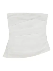 Плиссированный топ-бюстье без бретелей Simkhai, белый