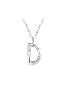 Alexander York Колье с подвеской в виде буквы D из серебра 925 пробы, комплект из двух частей из серебра