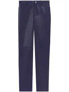 Кожаные брюки прямого кроя Proenza Schouler White Label, синий