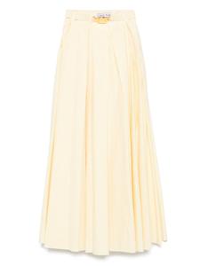 Юбка в полоску Rowen Rose со складками, белый