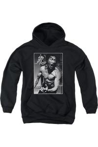 Брюс Ли Ярость Молодости Толстовка с капюшоном Gildan, черный