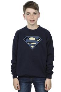 Синяя толстовка с логотипом цвета индиго Superman DC Comics, темно-синий