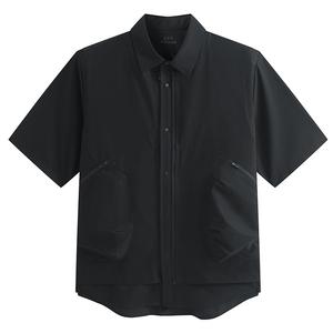 PEACEBIRD MEN Рубашка мужская Black 1 Lapel Moderate