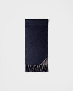 Двусторонний кашемировый шарф Prada, синий