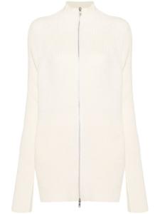 Y's кардиган в рубчик на молнии, белый