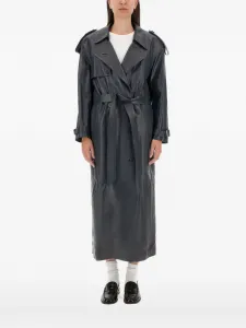 Пальто с поясом Salvatore Santoro, серый