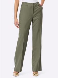 Брюки со стрелками цвета хаки creation L