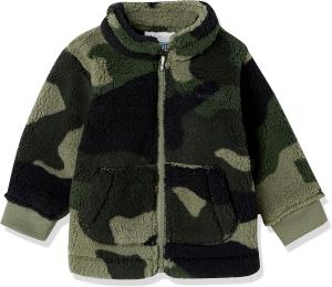 Columbia baby-girls Rugged Ridge II Sherpa Full Zip, Stone Green Mod Camo