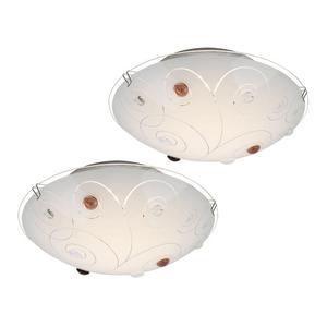 Светодиодный потолочный светильник INKA из белого стекла Globo Lighting, белый