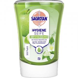 Жидкое мыло для рук без касания со сменным блоком «Зеленое яблоко и цветок жасмина» Sagrotan, 250 ml