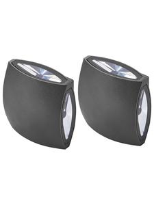 Beliani Комплект из 2 уличных настенных светильников RAMAPO черного цвета