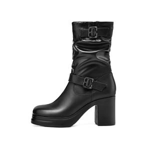 Mulinsen Женские черно-бежевые угги с меховой подкладкой, цвет Black (Fleece-Lined)