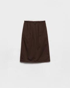 Двусторонняя юбка из хлопкового джерси и Re-Nylon Prada, эбеновый