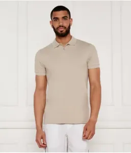 Поло Пол slim fit Boss Green, бежевый