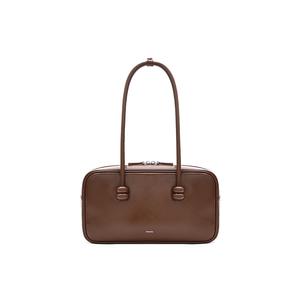 Женская сумка через плечо из коровьей кожи MUBA цвета обожжённого чая/сумеречного чёрного/экрю/праздничного красного