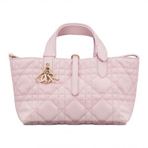 DIOR Кожаная сумка через плечо малого размера женская светло-розовая