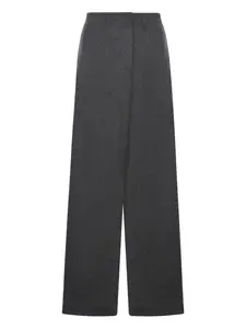 Асимметричные шерстяные брюки Niccolò Pasqualetti, серый