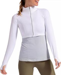 Женский укороченный топ с молнией и защитой от солнца UPF 50 Bloquv, белый