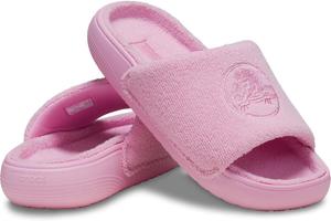 Сабо Унисекс Взрослые Классические Тапочки с Полотняной Стелькой, Сандалии для Женщин и Мужчин Crocs, розовый