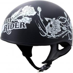 Шлем Milwaukee Leather Hot Leathers HLD1021 Lady Rider, черный