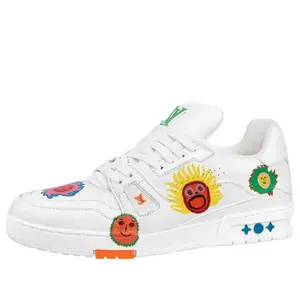 Кроссовки x yayoi kusama sneaker 'white with icons' Louis Vuitton, белый