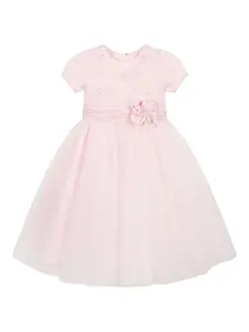 Платье с цветочной аппликацией Sarah Louise, розовый