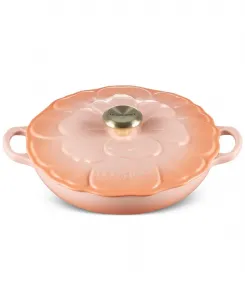 Эмалированная чугунная кастрюля для тушения объемом 2 л Le Creuset, персиковый