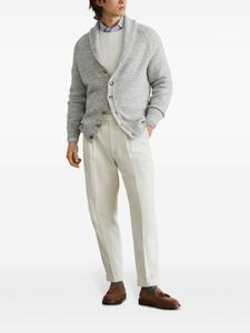 Brunello Cucinelli джемпер в рубчик с круглым вырезом, белый