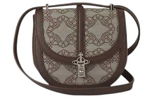 Vivienne Westwood Холщовая сумка через плечо, женская коричневая