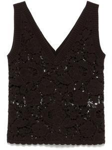 Ажурный топ P.A.R.O.S.H., коричневый