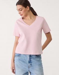 Футболка Stradivarius heavy weight пастельно-розового цвета