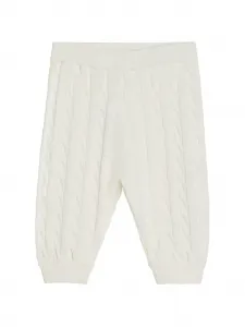 Брюки Baby Bernie фактурной вязки Brunello Cucinelli Kids, белый