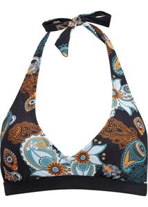 Лиф бикини с воротником халтер из переработанного полиамида Bpc Bonprix Collection, черный