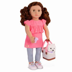 Кукла Our Generation BECCA Pieguska со щенком в сумочке. OurGeneration