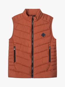 Детский утепленный жилет с высоким воротником Hackett London, Burnt Ochre Orange