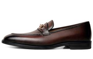 Конские биты Лоферы Мужские Темно-Коричневые Лакированные THOM WILLS