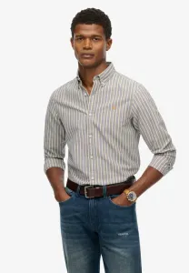 Классическая оксфордская рубашка с длинным рукавом Superdry & Co, Lauren Navy/Stripe Yellow