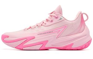 QIAODAN Баскетбольные кроссовки Poison Fang TEAM с амортизацией, отскоком, дышащие, нескользящие, низкие, мужские, розовые