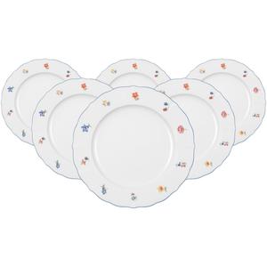 Набор из 6 обеденных тарелок Sonata Nostalgia, белые, диаметр 26,2 см Seltmann Weiden, белый