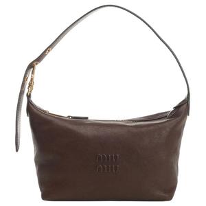 MIU MIU Женская коричневая сумка через плечо из lambskin