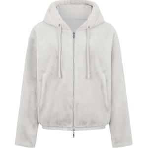 Moose Knuckles Пальто из бархата, Snowflake White