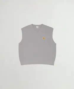 Жилет из хлопкового пике с нашивками в виде овечек