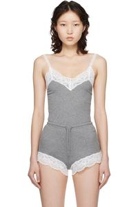 Vetements Серая кружевная майка