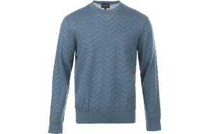 EMPORIO ARMANI Трикотажный свитер мужской синий