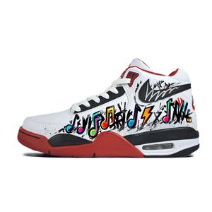 Кроссовки баскетбольные mid top Vintage Unisex Flight Legacy Carnival Musical Note устойчивые к истиранию Nike, черный
